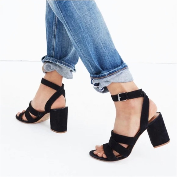 Madewell Shoes - Madewell | The Maria Suede Strap Heel Sandals size 8